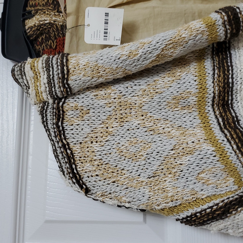Free People Painted Desert Sweater Coat/Neutral - Picture 7 of 16
